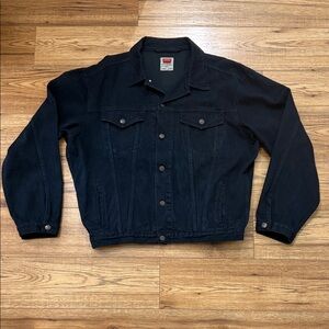 VINTAGE DAVID BRANDON MIDNIGHT BLUE DENIM JACKET MENS MEDIUM